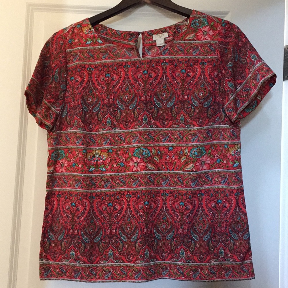 J. Crew Multi-colored Blouse